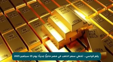 رقم قياسي.. تخطى سعر الذهب في مصر حاجزًا جديدًا يوم 25 سبتمبر 2025